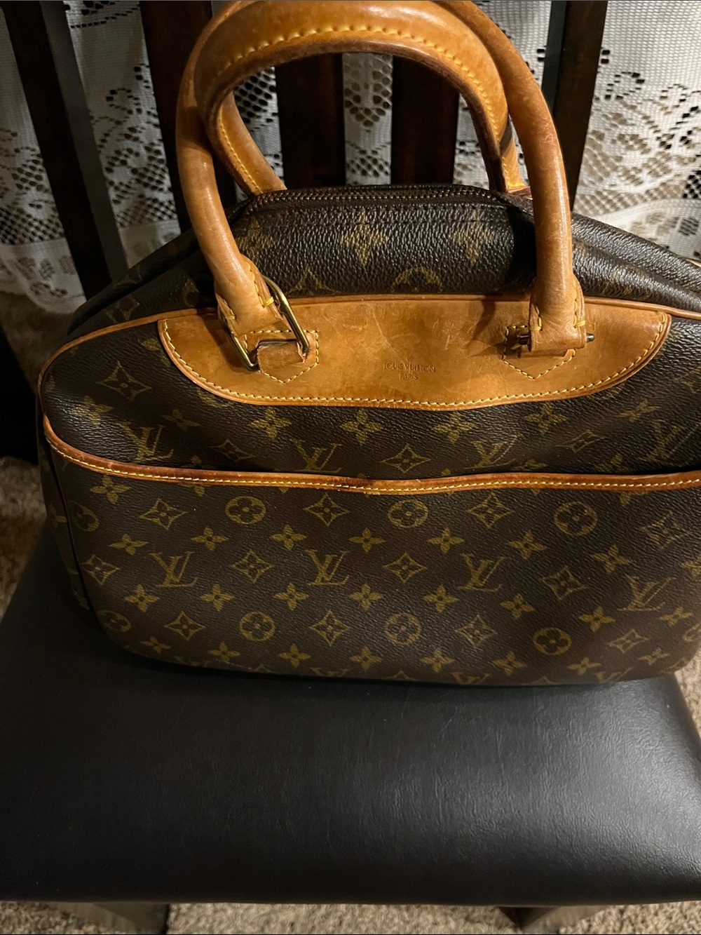 Brown Monogram Satchel Bag